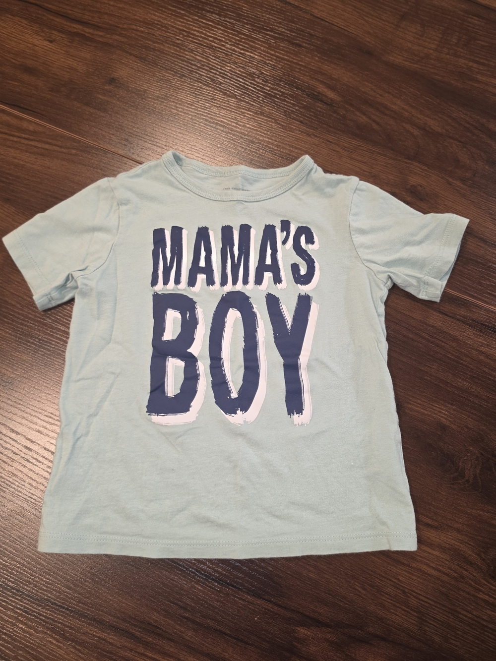 The Children's Place Mama's Boy Tee - Light Green with Navy Graphic